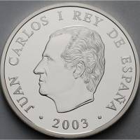 () Монета Испания 2003 год 10 евро ""  Биметалл (Серебро - Ниобиум)  PROOF